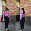 韩国童装22秋季女童长袖，t恤淑女气质显白玫粉方领中大童时髦上衣