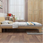 实木床1榻米双g人床松木儿童床，简约现代单人床1.2米1.5榻.8米木