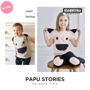 上海芬兰PAPU STORIES 春夏男女童有机棉怪兽脸短袖T恤