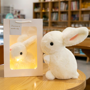 可爱仿真兔子礼盒装毛绒，玩具公仔情侣，一对布娃娃小白兔子中秋礼物