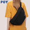 poy斜挎包女帆布包，腰包大容量包包机能，男胸包潮小众百搭休闲挎包