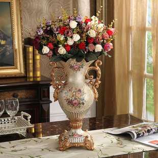 奢华欧式树脂花瓶，水果盘烟灰缸纸巾盒套装，创意家居装饰工艺品