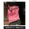 小优家包包hoyozi粉色，单肩帆布包女2024大容量手提袋