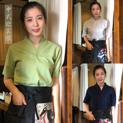 日式韩式料理服装寿司店服务员工作服，料理店服装厨师夏装t恤上衣