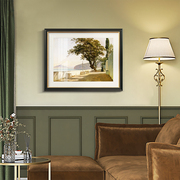 现代美式挂画客厅餐厅装饰画卧室书房单幅风景油画法式复古轻奢画