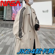 TT NASA联名风衣外套男女2023英伦风中长款流行毛呢大衣