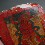 包老西藏小唐卡扎卡马头明王手工绘画藏式特色藏饰表框