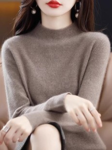 半高领毛衣女宽松套头内搭可外穿韩版显瘦秋冬针织T3