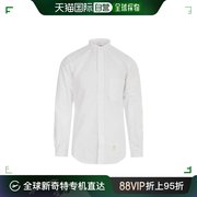 香港直邮THOM 男士白色经典纽扣羽绒领长袖衬衫 MWL163A-06496-10