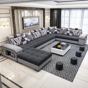 2023年布艺沙发简约现代大小户型可拆洗科技布布沙发客厅组合