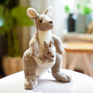 袋鼠玩偶澳洲母子公仔毛绒玩具婴幼儿安抚亲子布娃娃儿童生日礼物
