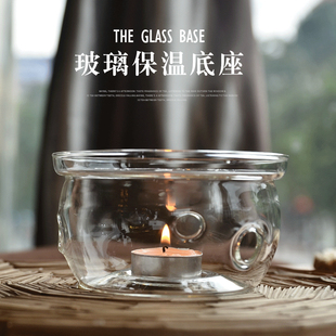 一屋窑玻璃加热保温蜡烛底座，茶炉暖茶器花草，茶具配套耐热高温