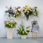 壁挂装饰花艺套装 欧式森系花排花球仿真绢花婚礼布置背景装饰花