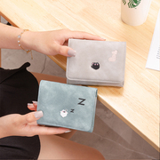 钱包女短款2023韩版日系可爱少女心学生折叠长款零钱夹卡包