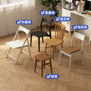 hpc水性漆家具北欧重叠椅家用实木温莎椅约皮椅高靠背(高靠背)餐椅