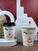 咖啡时间加厚纸杯1千只带盖经典，一次性牛奶豆浆奶茶定制cafet