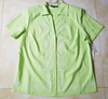 外贸苎麻短袖，衬衫麻料女士，上衣绿色绣花-4547