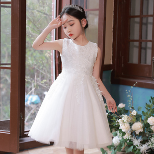 女童连衣裙夏装白色公主裙小女孩夏季2024儿童装洋气裙子纱裙