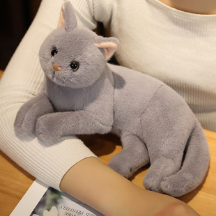 可爱仿真猫咪公仔毛绒玩具猫玩偶布娃娃儿童女孩宠物安抚抱枕礼物