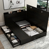 日式高箱储物双人床，现代简约多功能板式收纳床，定制艾莉之屋