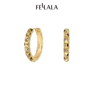 Fellala翡拉拉原创铆钉小众设计感高级耳环女简约百搭时尚大耳圈