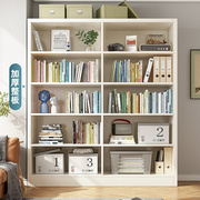 书架落地靠墙置物架书柜家用现代简约客厅，收纳置物柜简易白色柜子