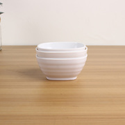 密胺餐具碗方形米饭碗商用小碗仿瓷加厚耐摔火锅店多用料碗纯白碗