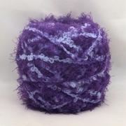 彩绒特色毛线 手工编织 羊毛圈圈跳舞纱 外套围巾帽子 中粗 蓝紫