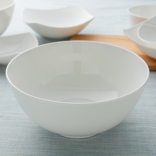 隆达骨瓷餐具大汤碗纯白面，碗轻奢高级感汤碗家用2024高温瓷碗