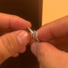 s925纯银四爪女款莫桑仿真钻石，戒食指结婚戒微镶锆石戒指气质银饰