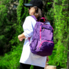 户外双肩包可折叠大容量旅行背包防水紫色女登山包登山包超轻旅游