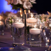 玻璃烛台欧式浪漫烛光晚餐，漂浮蜡烛婚礼酒店生日派对水浮蜡烛杯