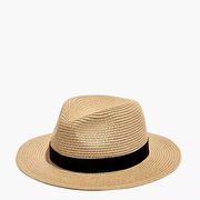 Madewell/美德威尔 女草编渔夫帽遮阳帽太阳帽平顶海边旅游必备