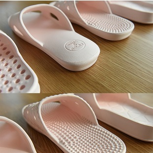 日本出口夏凉拖鞋橡塑软底防滑浴室拖鞋按摩气垫简约良品客厅鞋