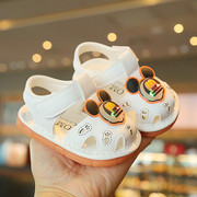 宝宝鞋子软底8-12个月婴儿凉鞋，亮灯学步鞋夏季叫叫鞋小童鞋子防滑