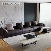 意式极简转角沙发客厅简约现代布艺沙发转角，组合轻奢大户型客厅