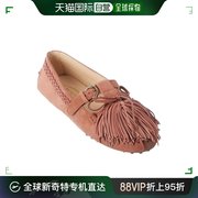 美国直邮tod's女士平底鞋女鞋，皮鞋豆豆鞋时尚金色