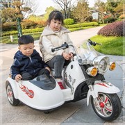 儿童电动摩托车男女宝宝，可坐童车电瓶，双座小孩三轮车玩具车