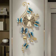 家用时尚创意时钟客厅轻奢个性艺术挂钟新中式风玄关钟.表大气挂