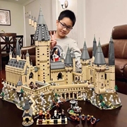 霍格沃兹城堡某高积木高难度男孩子拼装玩具哈利波特建筑魔法学院