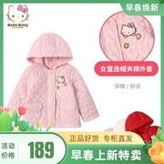 hellokitty冬女童短款连帽，棉服保暖儿童，外套棉袄棉衣