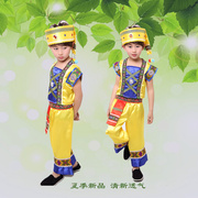 新演六一儿童民族服装男童，葫芦丝演出f服壮款苗族傣族彝族表族服