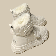 反季东北大棉鞋女冬外穿厚底，运动加绒加厚雪地靴皮毛一体面包鞋子
