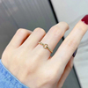 18k黄金钻石戒指女 几何形排钻扭绳结缠绵指环 真金真钻碎钻戒指