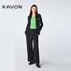 Kavon/卡汶时尚复古个性立裁骨感星星刺绣褶皱肌理一粒扣西装外套