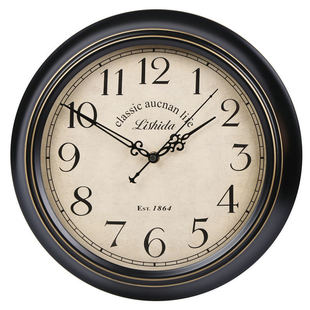 美式挂钟客厅家用静音卧室餐厅时钟电波自动对时创意复古石英钟表