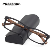 posesion窄型眼镜框方形，大脸眼镜架小方框，板材近视眼睛框全框男女
