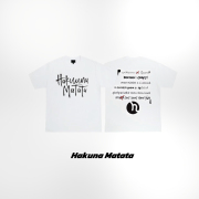 Hakuna Matata重磅260G纯棉t恤短袖男女款夏季白色潮牌嘻哈半袖