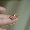 良器艺术 天然A货翡翠戒指女 18K金翡翠玻璃种蕾丝款冰种戒指