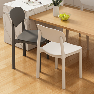 加厚塑料椅子家用休闲吃饭餐椅，餐桌餐厅简约叠放商用凳子靠背北欧